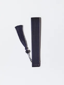 Parfois Leques*Leque Bambu Com Perfurado Preto | Azul
