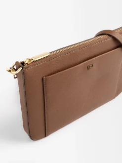 Parfois Malas de Tiracolo*Mala De Tiracolo Com Bolso Exterior | Camel