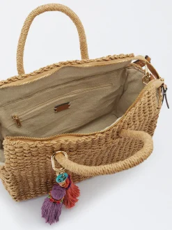 Parfois Malas de Mão|Malas Grandes*Mala Shopper Efeito Palha Natural | NC