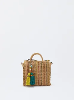 Parfois Malas Pequenas|Malas de Mão*Mala Shopper Efeito Palha Multicor Natural | NC