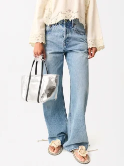 Parfois Shoppers*Mala Shopper Metalizada Personalizável M | Prateado