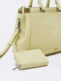 Parfois Malas de Mão|Malas Grandes*Mala Tote Com Penduro Bege | Amarelo