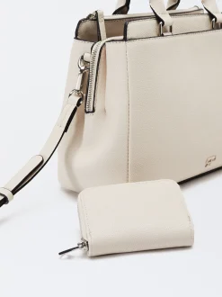 Parfois Malas de Mão|Malas Grandes*Mala Tote Com Penduro Bege | Cru