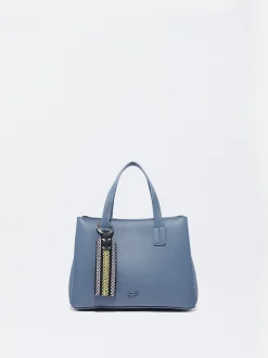Parfois Malas de Mão|Malas Pequenas*Mala Tote Com Penduro Preto | Azul