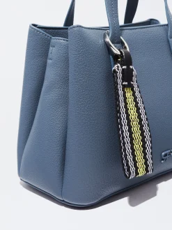 Parfois Malas de Mão|Malas Pequenas*Mala Tote Com Penduro Preto | Azul
