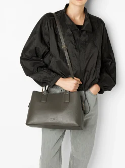 Parfois Malas de Mão*Mala Tote Com Tiracolo M Preto | Caqui