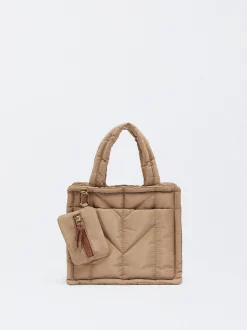 Parfois Malas de Mão|Nylon*Mala Tote De Nylon Preto | Castanho
