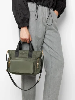 Parfois Malas de Mão|Nylon*Mala Tote De Nylon Preto | Caqui