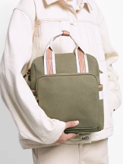 Parfois Mochilas*Mochila Canvas Alças Multifunção Bege | Caqui