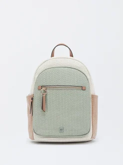 Parfois Mochilas*Mochila Efeito Palha | Verde