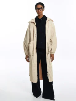 Parfois Blazers e Casacos*Parka Comprida Com Bolsos | Bege