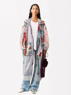 Parfois Blazers e Casacos*Parka Estampada Com Capuz | Multicor