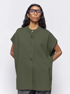 Parfois Malha|Ponchos e Quimonos*Poncho De Malha De Gola Redonda | Caqui