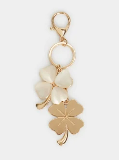 Parfois Porta-Chaves*Porta-Chaves Resina Com Flor | Dourado