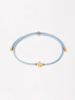 Parfois Aço inoxidável*Pulseira Ajustável Com Charm De Aço Inoxidável | Azul