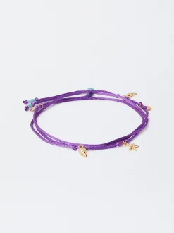Parfois Pulseiras*Pulseira Ajustável Com Charms | Roxo
