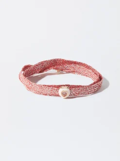 Parfois Pulseiras*Pulseira Ajustável Com Coração | Rosa