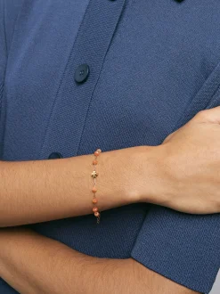 Parfois Aço inoxidável*Pulseira De Aço Com Pedras | Laranja