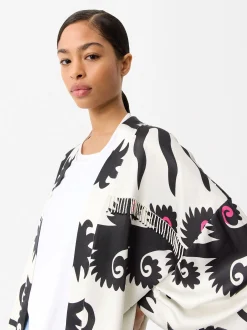 Parfois Ponchos e Quimonos*Quimono Estampado Com Missangas | Multicor