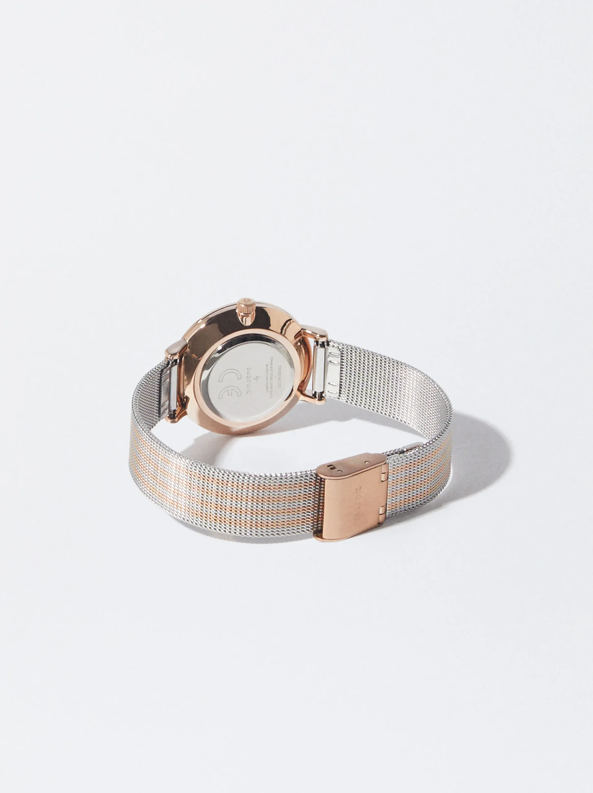 Parfois Relógios Dourado Rosa*Relógio Aço Bracelete De Malha Metálica | Prateado