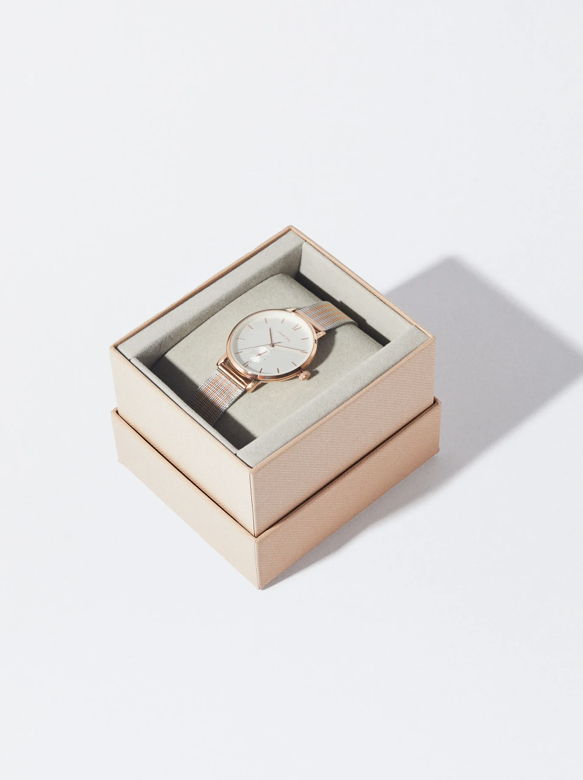 Parfois Relógios Dourado Rosa*Relógio Aço Bracelete De Malha Metálica | Prateado