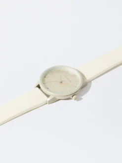 Parfois Relógios Dourado Rosa*Relógio Bracelete De Silicone Rosa | Branco