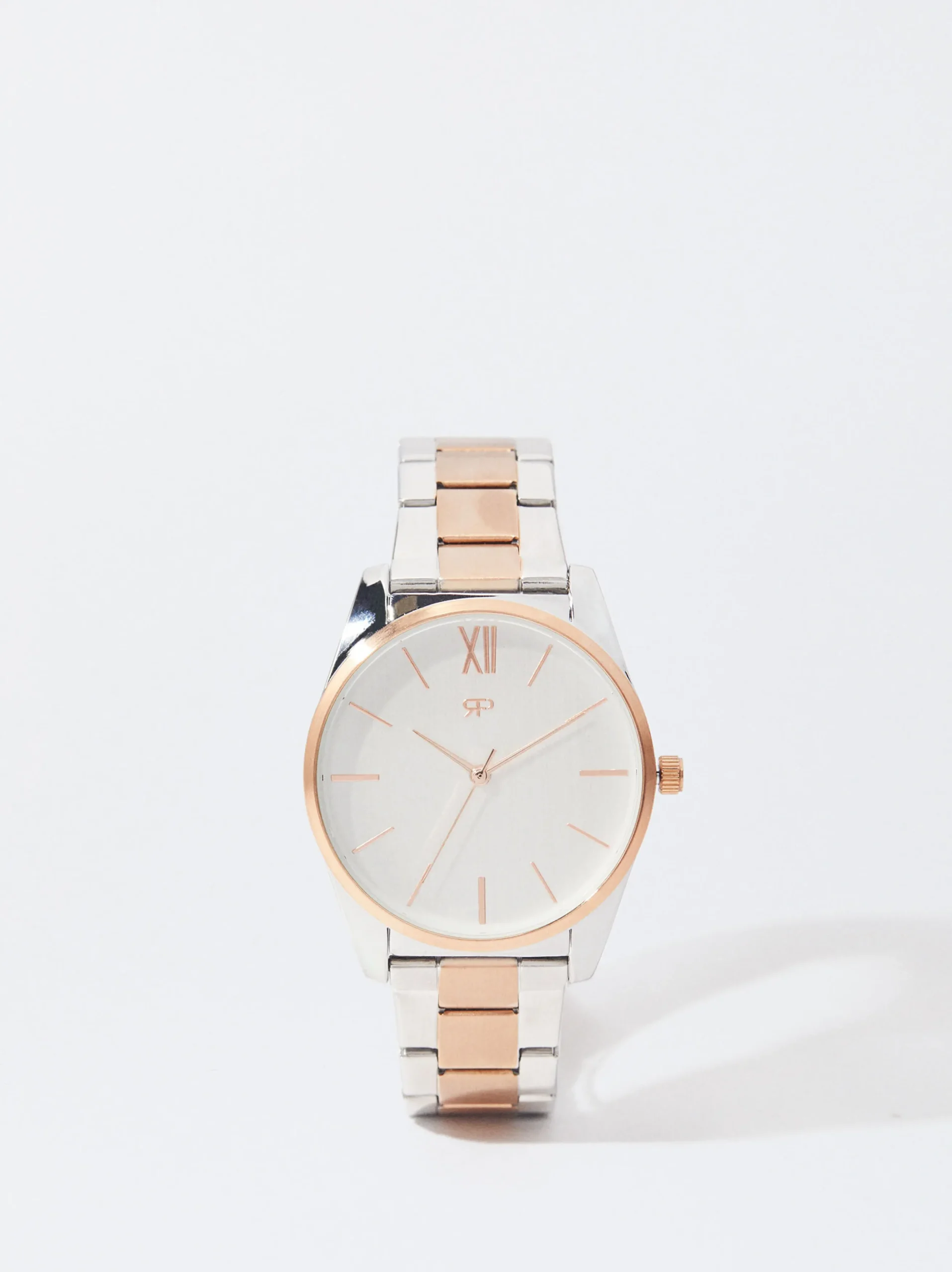 Parfois Relógios Dourado Rosa*Relógio Com Bracelete De Aço Bicolor | Multicor