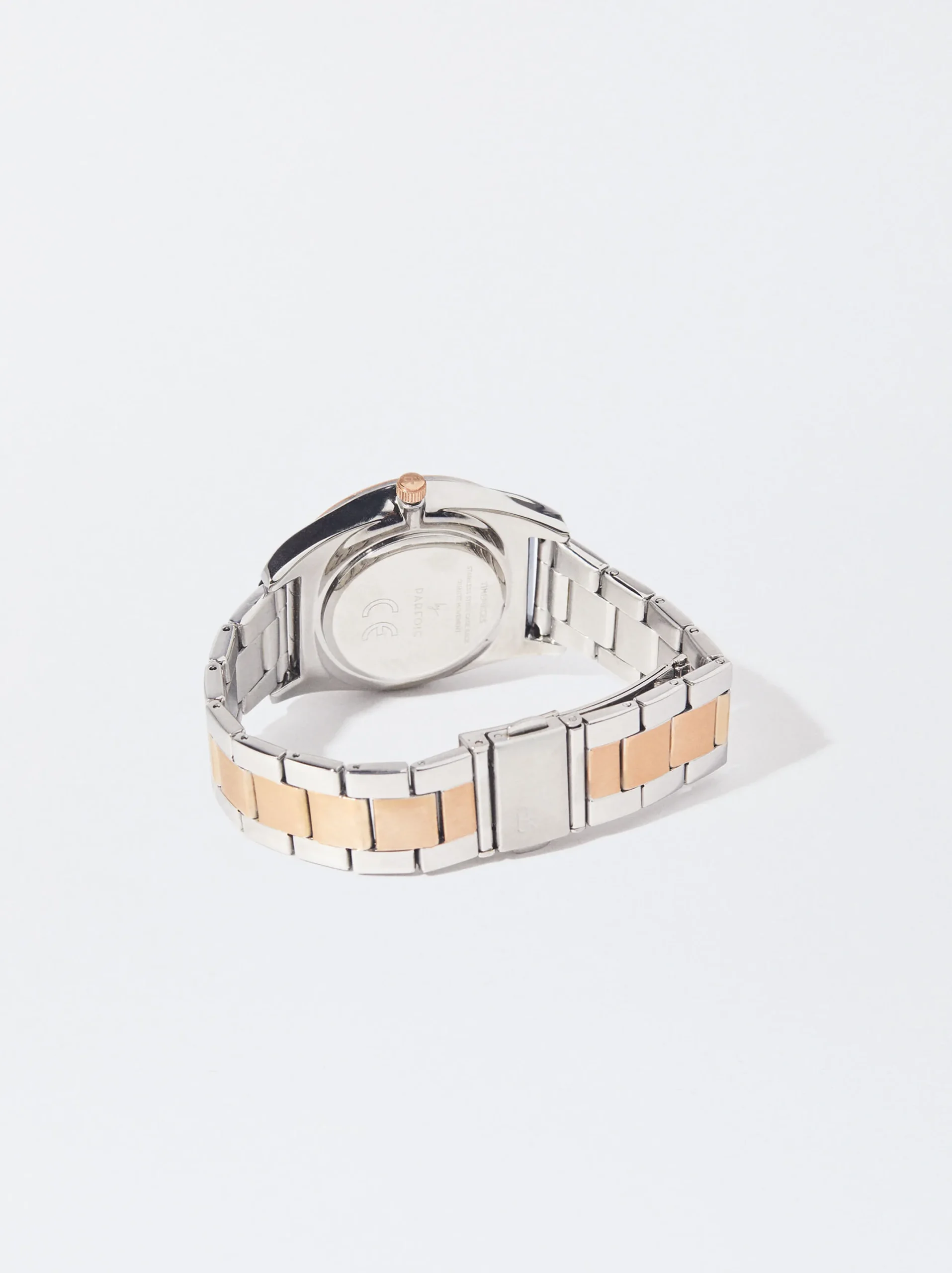 Parfois Relógios Dourado Rosa*Relógio Com Bracelete De Aço Bicolor | Multicor