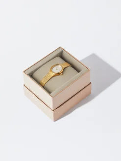 Parfois Relógios Dourados*Relógio Com Bracelete De Aço | Dourado