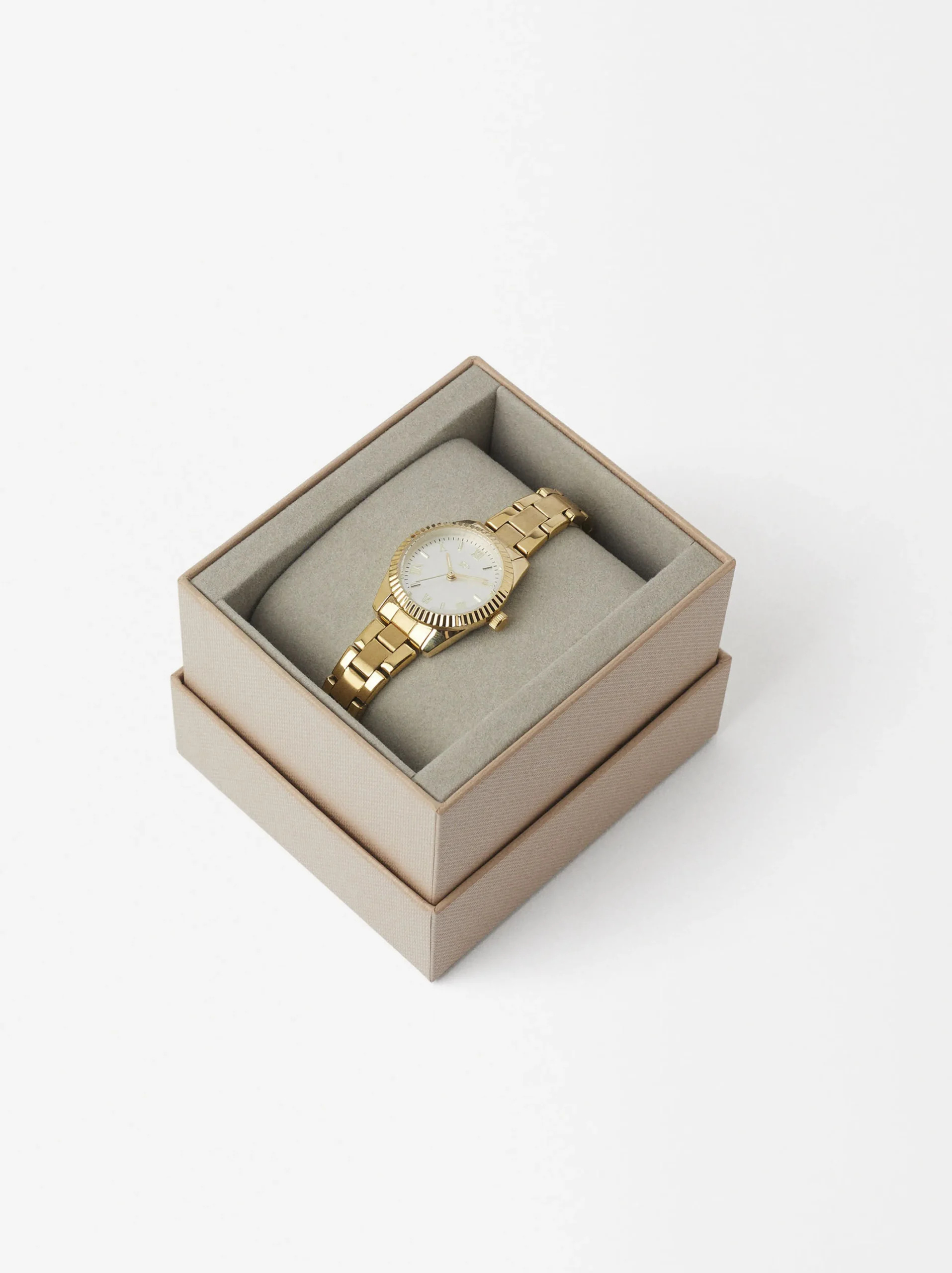 Parfois Relógios Dourados*Relógio Com Bracelete De Aço | Dourado