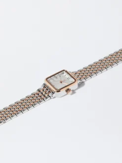 Parfois Relógios Dourado Rosa*Relógio Com Bracelete De Aço Dourado | Multicor