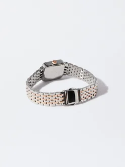 Parfois Relógios Dourado Rosa*Relógio Com Bracelete De Aço Dourado | Multicor