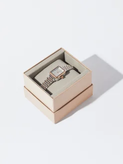 Parfois Relógios Dourado Rosa*Relógio Com Bracelete De Aço Dourado | Multicor