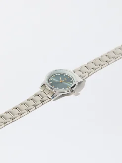 Parfois Relógios Prateados*Relógio Com Bracelete De Aço | Azul