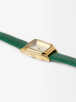 Parfois Relógios Dourados*Relógio Com Mostrador Quadrado Personalizável Camel | Verde