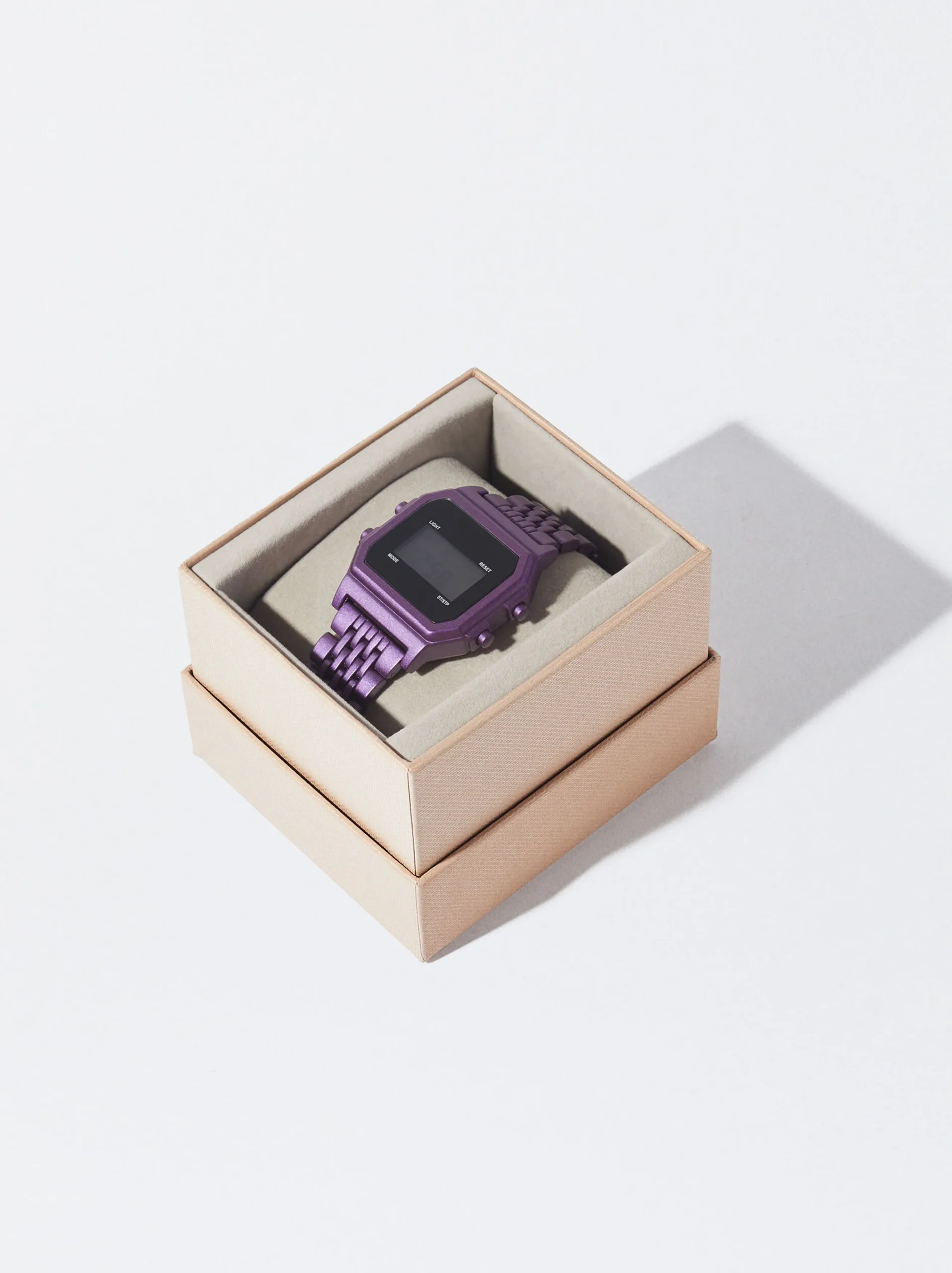 Parfois Relógios Digitais*Relógio Digital Correia Malha Metálica Verde | Roxo