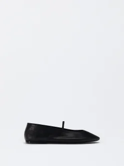 Parfois Sapatos Rasos|Pele*Sabrinas De Pele Prateado | Preto
