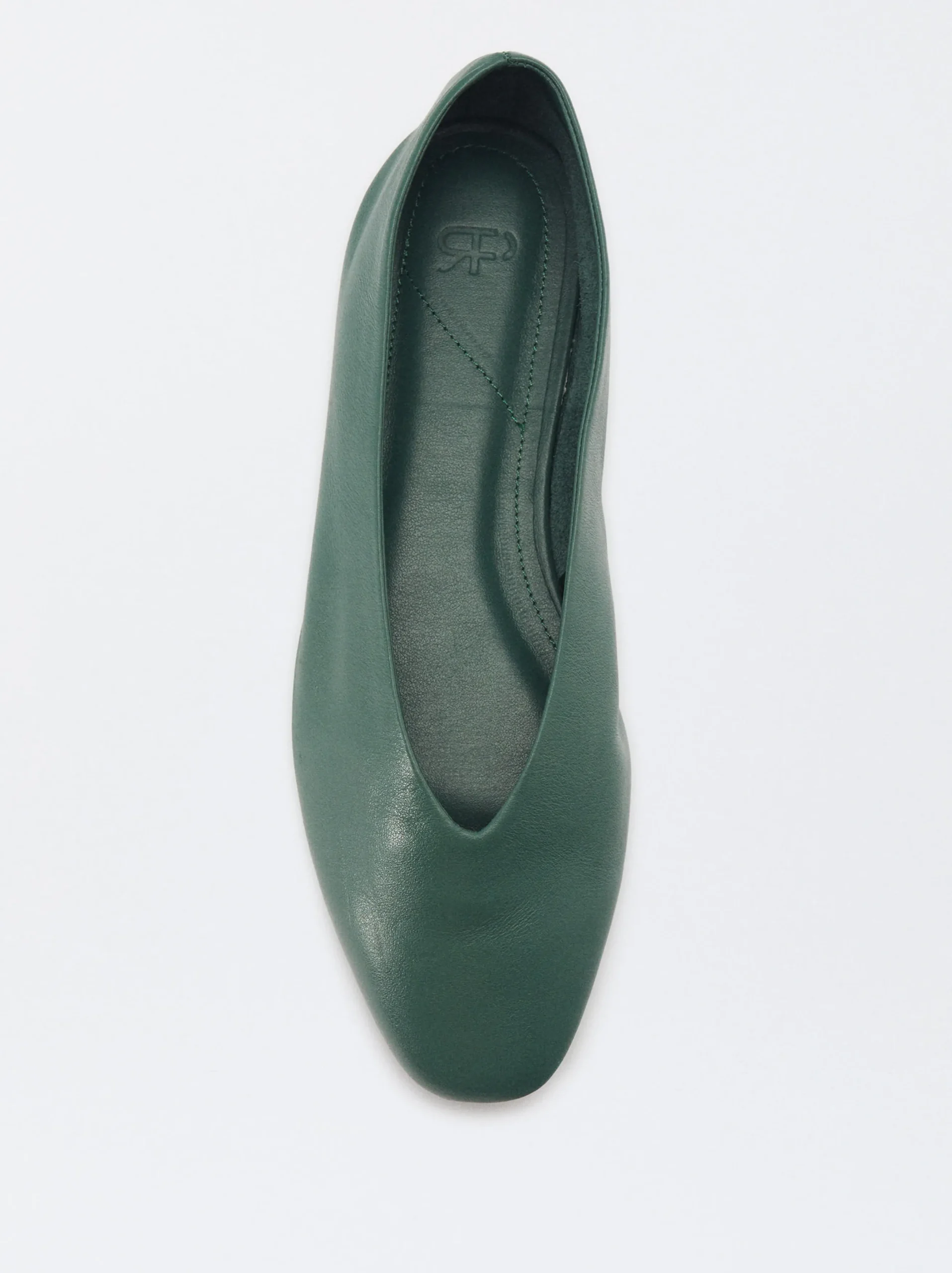 Parfois Pele|Sapatos Rasos*Sabrinas Em Pele Bege | Verde