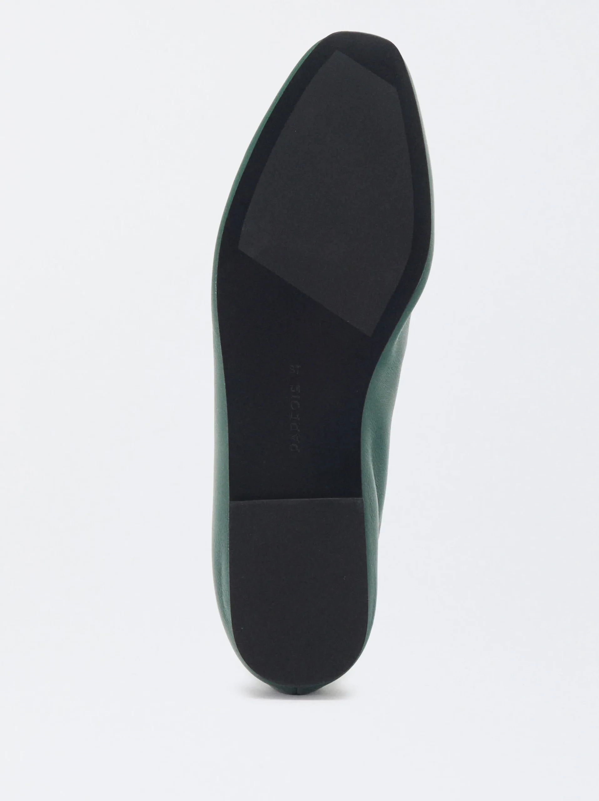 Parfois Pele|Sapatos Rasos*Sabrinas Em Pele Bege | Verde