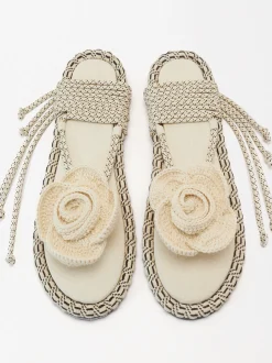 Parfois Sandálias*Sandálias Com Tiras Crochet | Cru