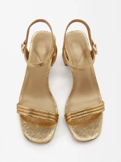 Parfois Sandálias|Sapatos de Salto Alto*Sandálias Tacão Metalizadas | Dourado