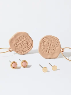 Parfois Sets de Bijuteria|Brincos*Set De Argolas Com Resina | Multicor