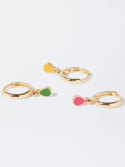 Parfois Sets de Bijuteria|Brincos*Set De Argolas Esmaltadas | Multicor