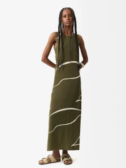 Parfois Malha|Vestidos*Vestido De Malha Jacquard Azul | Caqui