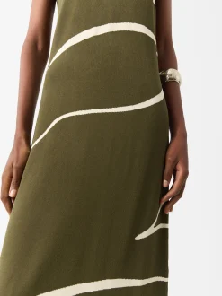 Parfois Malha|Vestidos*Vestido De Malha Jacquard Azul | Caqui