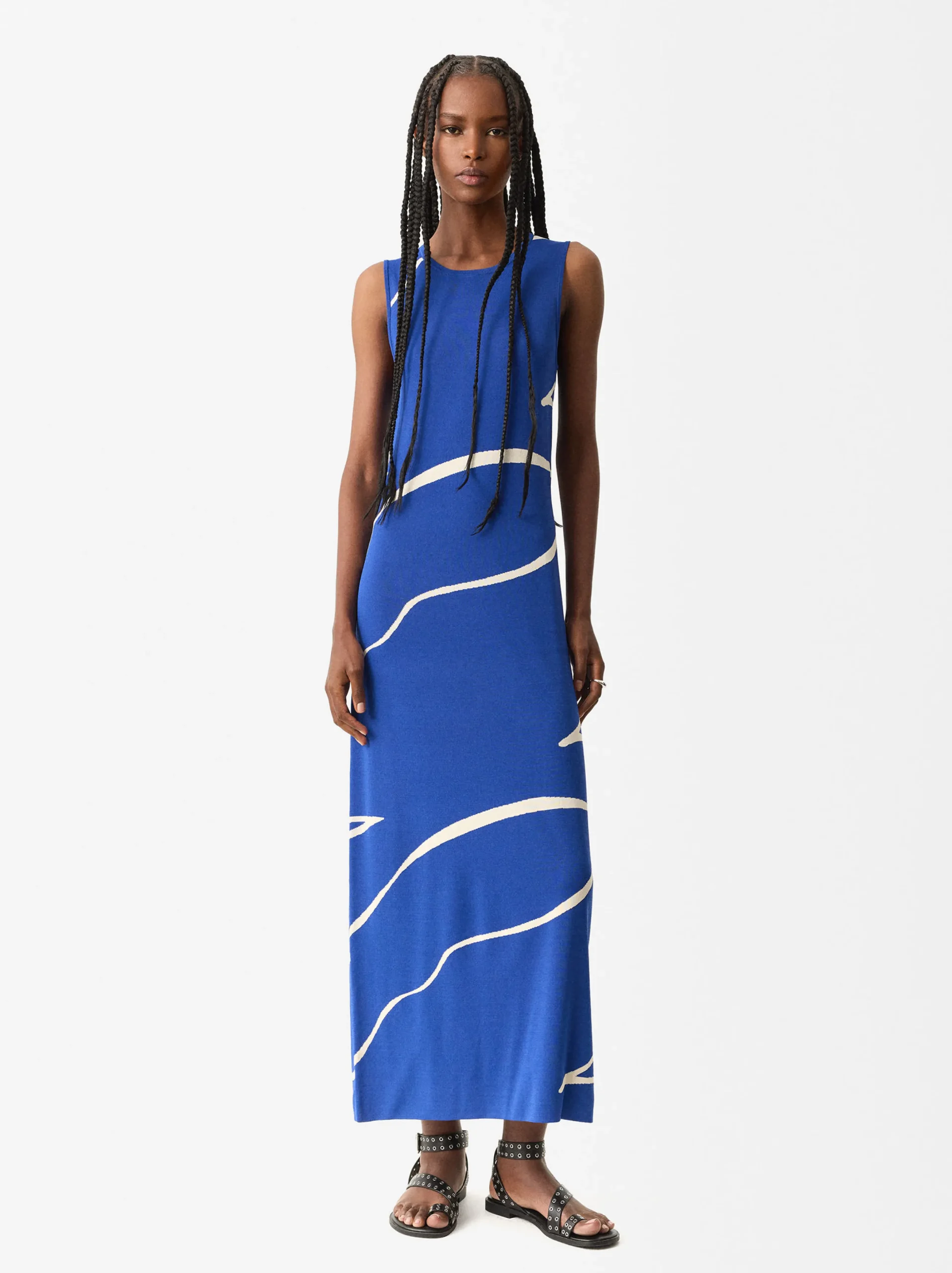 Parfois Malha|Vestidos*Vestido De Malha Jacquard | Azul